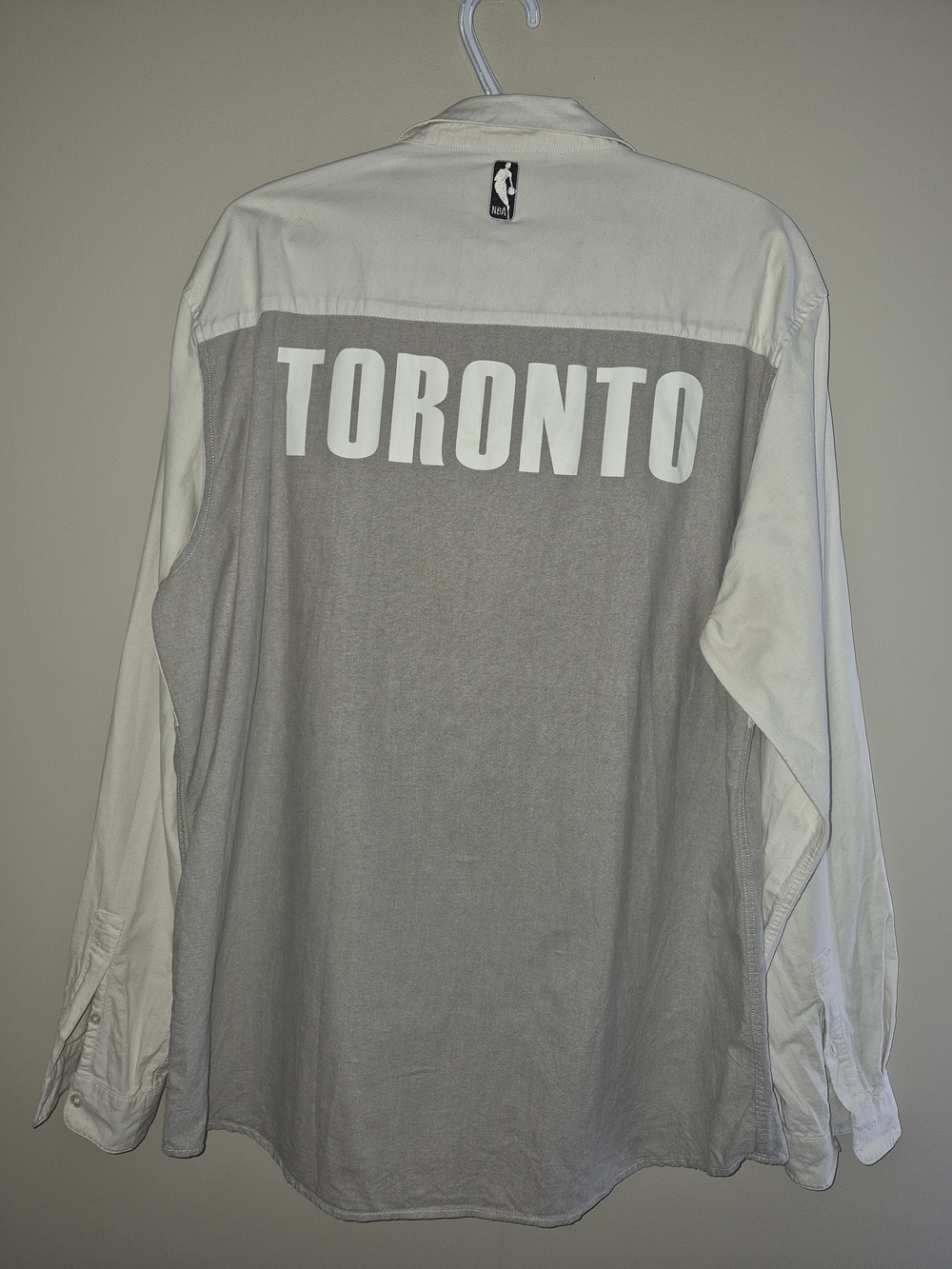 Toronto Two-Tone Gray and White Men's Button-Up Shirt
